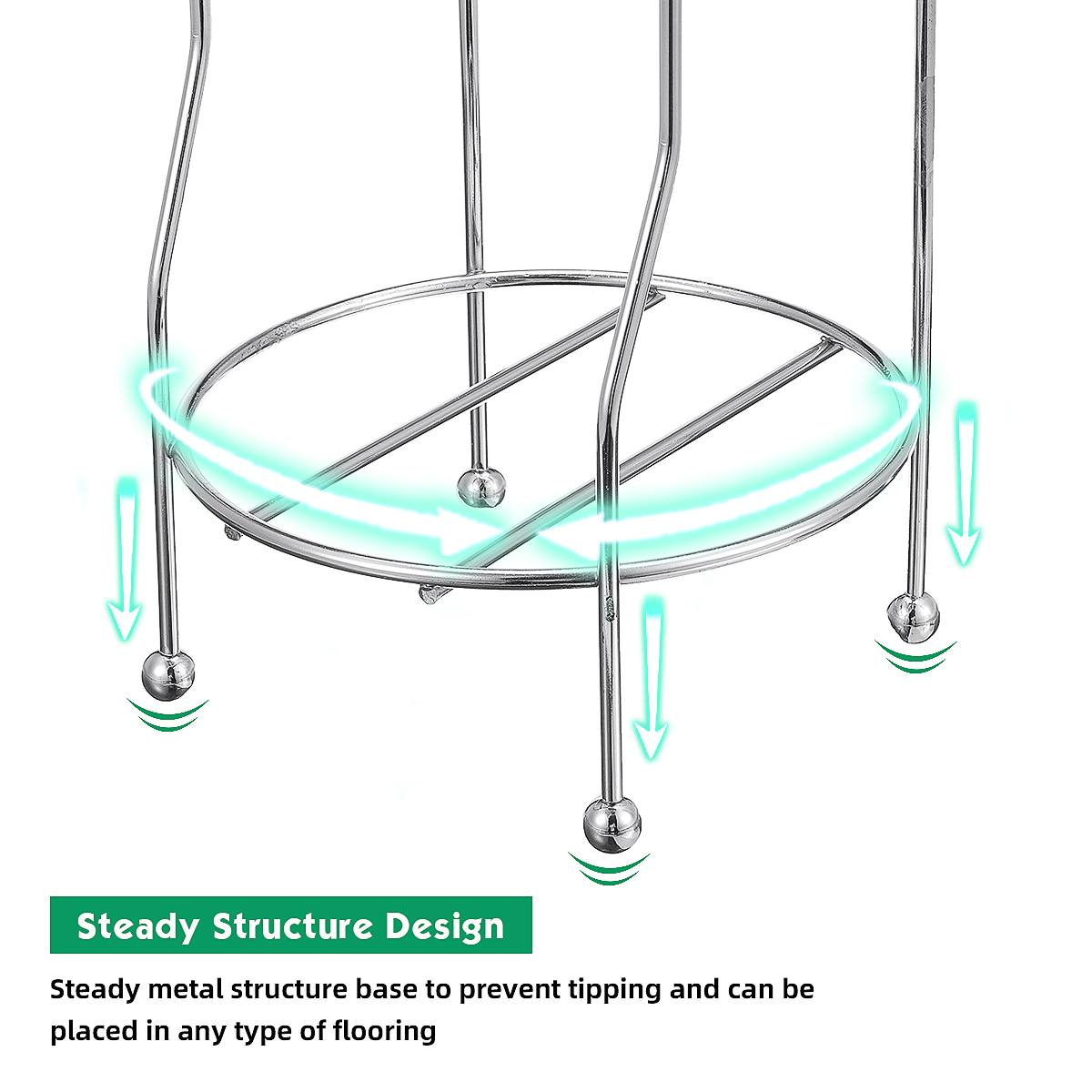 Metal Floor Standing Paper Roll Stand Storage Toilet Paper Towel Storage Stand Organizer Rack Bathroom Vertical Roll Holder