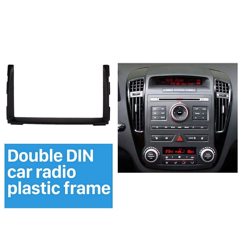 Radio de coche 2 Din Fascia DVD Gps marco decorativo montaje en tablero Panel envolvente para KIA CEED