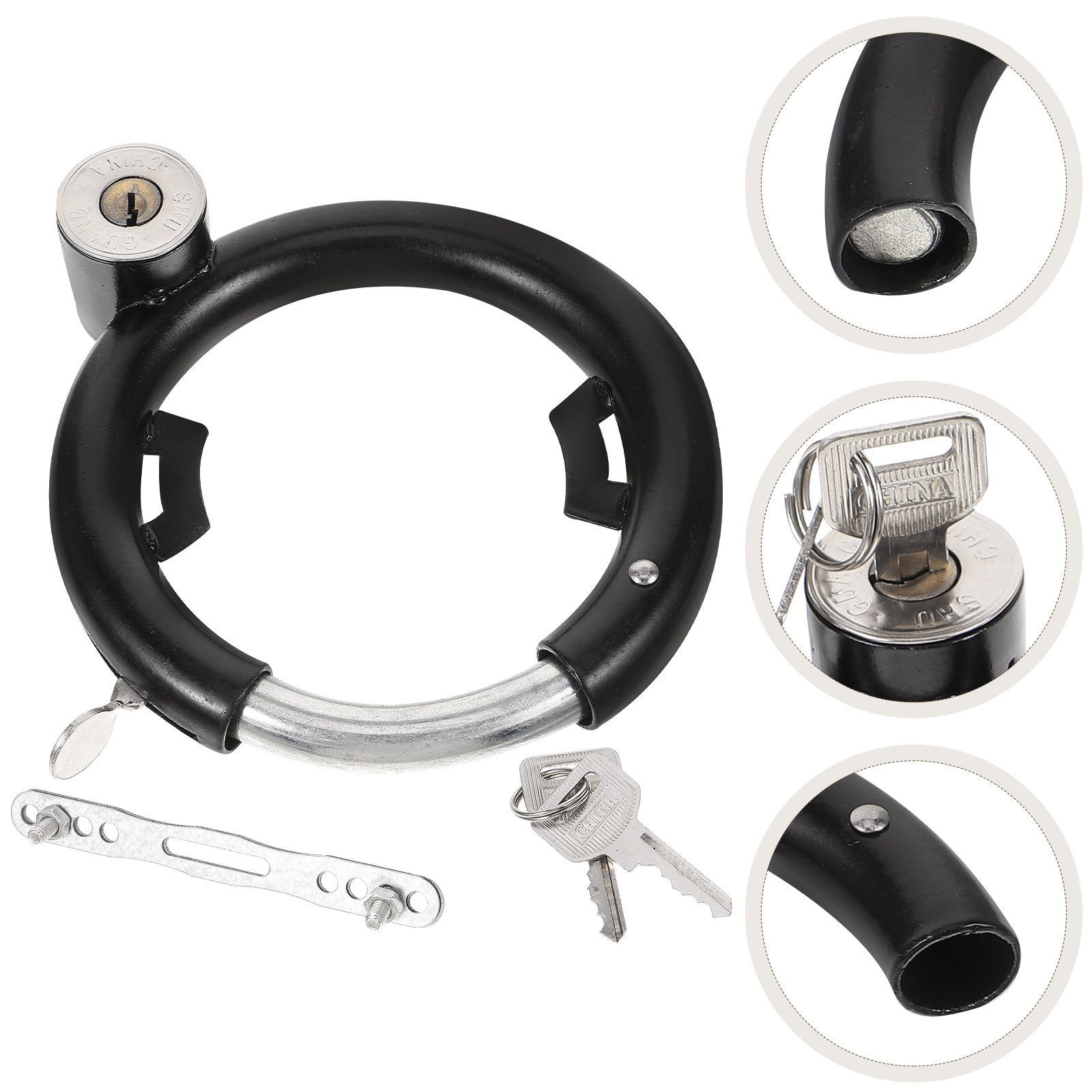Candado de acero inoxidable para bicicleta, candado para patinete eléctrico, candado para bicicleta, candado redondo multifunción, candado portátil para ciclo, disco de uso diario