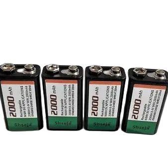 Large-capacity 2000mAh 9V rechargeable battery 9 volt Ni-MH battery 9V battery