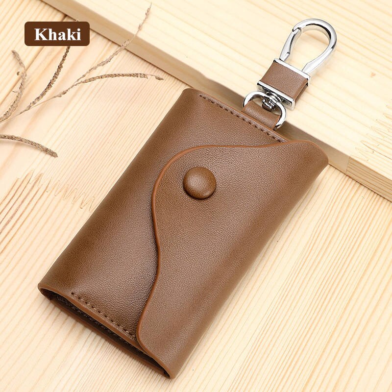 ZUID GOOSE Mannen Lederen Retro Autosleutel Houders Multifunctionele Sleutel Portefeuilles Key Pouch Vrouwen Organizer Bag Huishoudster: Khaki