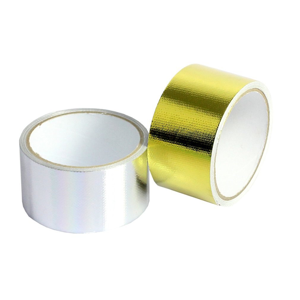 Universial Golden Aluminiumfolie Tape 5 Meter Warmte-isolatie Aluminiumfolie Voor Auto Motor Inlaattraject Turbine