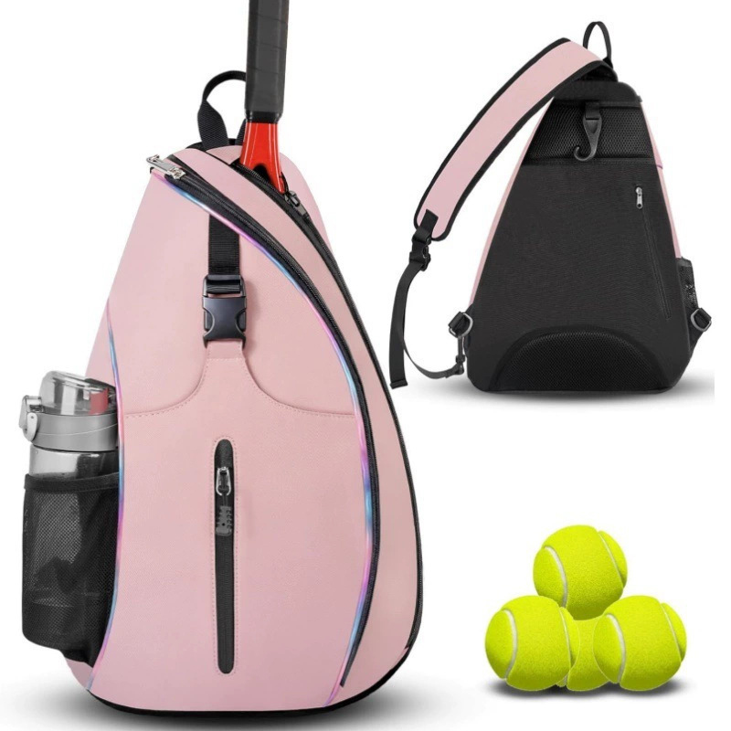 Badminton-Trainingstaschen, Tennis-Rucksack, großes FassungsvermöGen, Schläger, Aufbewahrungspackung, pikieren Ball, Sport-Umhängetasche mit Flaschentasche: Licht Gelb