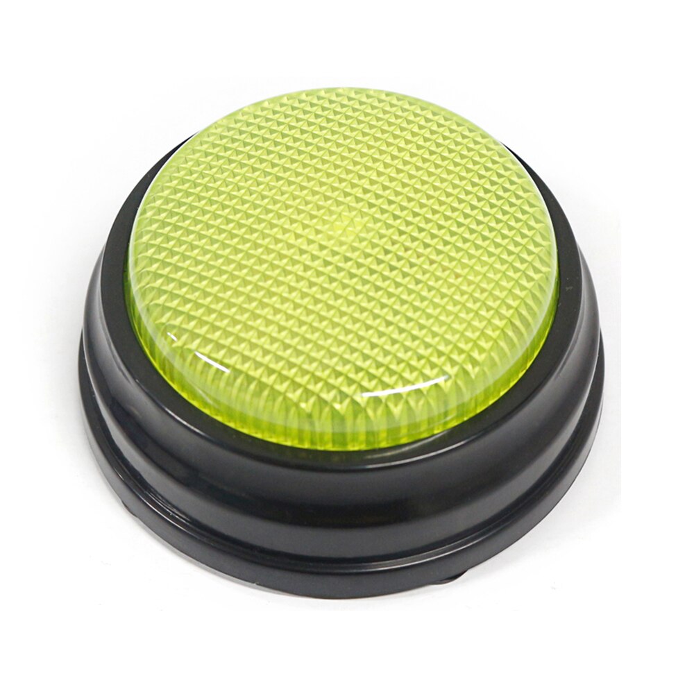 Recordable Talking Button With Led Function Parent-Child Interactive Toy Phonograph Game Answer Buzzers Learning Taking: Green