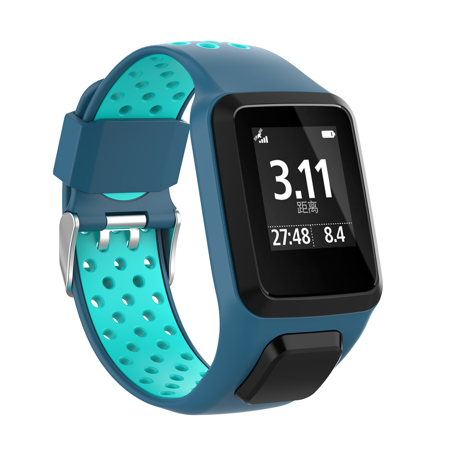 Wrist Band Strap For TomTom 2 3 Runner Spark Music Adventurer Tom Tom Golfer 2 Replacement Bracelet Silicon Belt Watch: xyst-blue shuiya