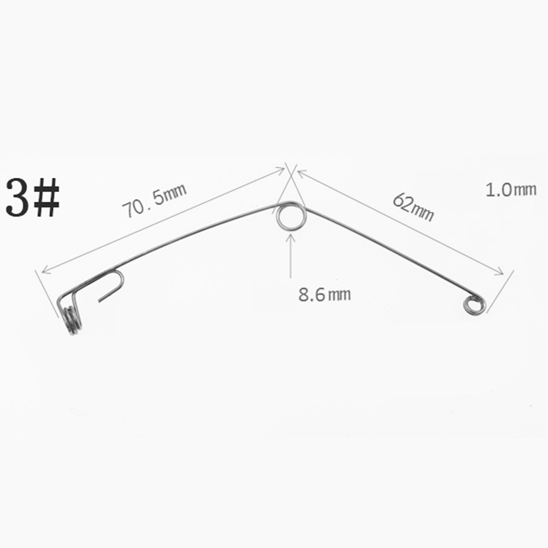 5pcs Stainless Steel Camping Automatic Fishing Device Universal Fishing Tackle Artifact Spring Ejection Hook Fishing Hook: Red