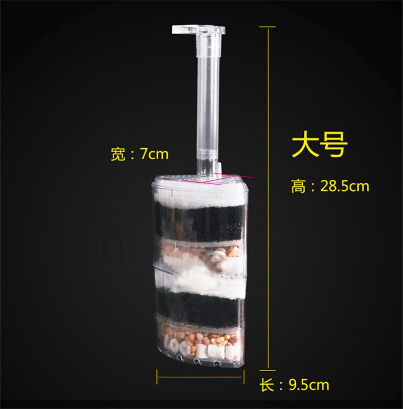 1pc s/m/l aquarium hoekfilter luchtgedreven garnalen aquariumfilter biochemische keramische spons accessoires zuurstofpomp