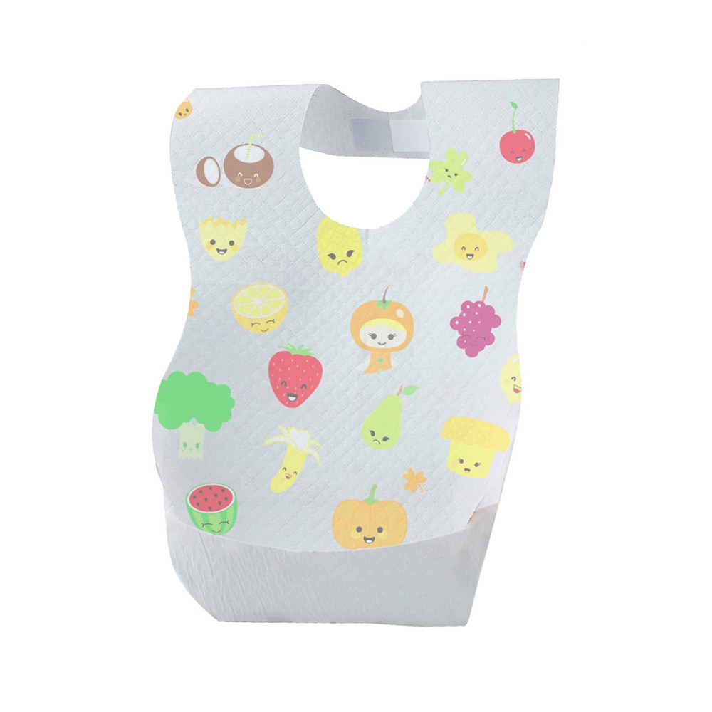 1 pièce/lot bavoirs jetables bébé alimentation tablier mignon bébé bavoirs filles garçons dessin animé alimentation écharpe voyage bavoir col bavoir Burp tissu: Fruits