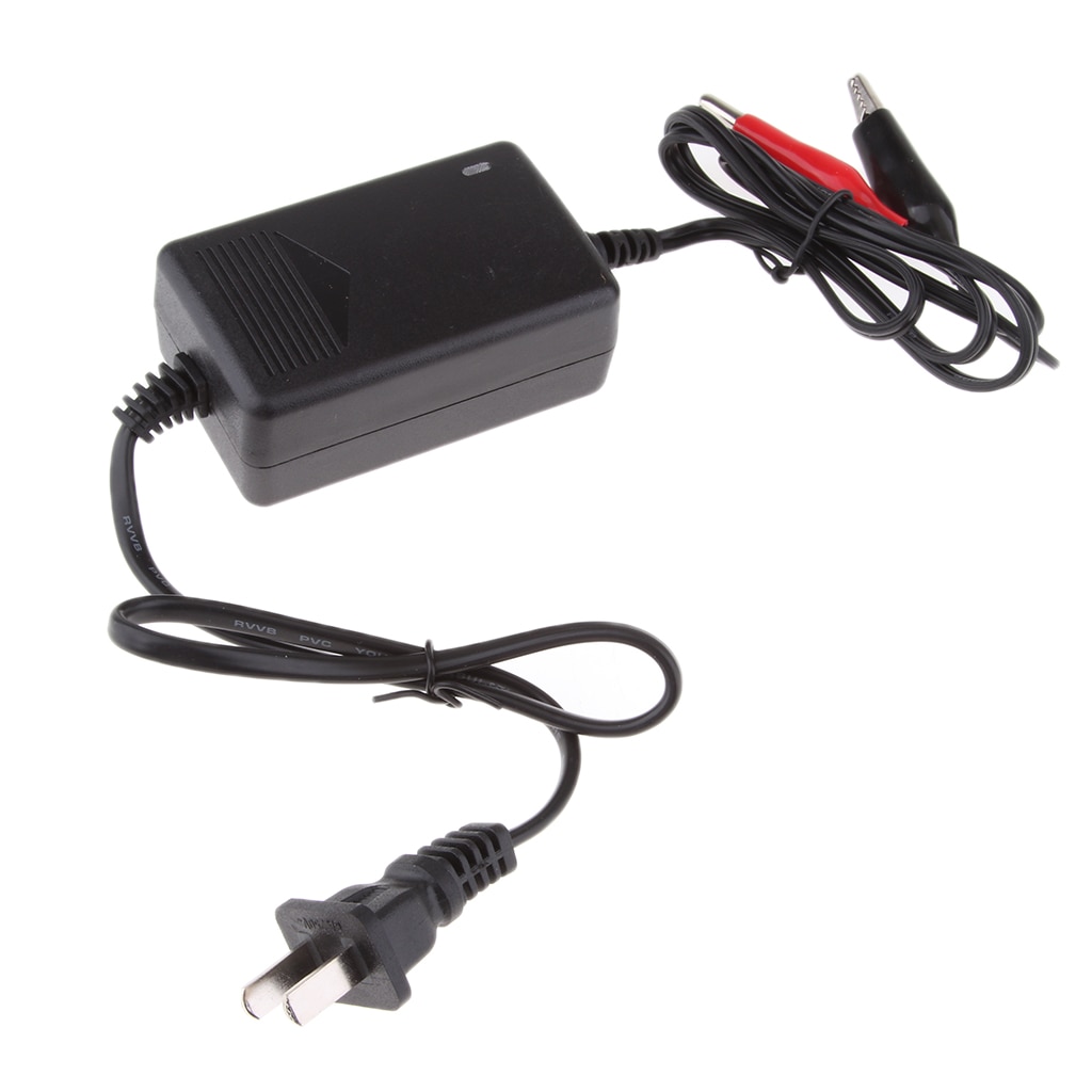 6V 2A Motorcycle Vehicle ATV Smart Fast Compact Battery Charger, Black