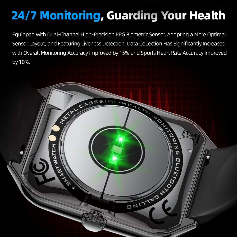 Novo esporte ao ar livre smartwatch masculino 1.96 "tela amoled sempre mostrar tempo ai voz monitor de saúde à prova dwaterproof água bt chamada smartwatch