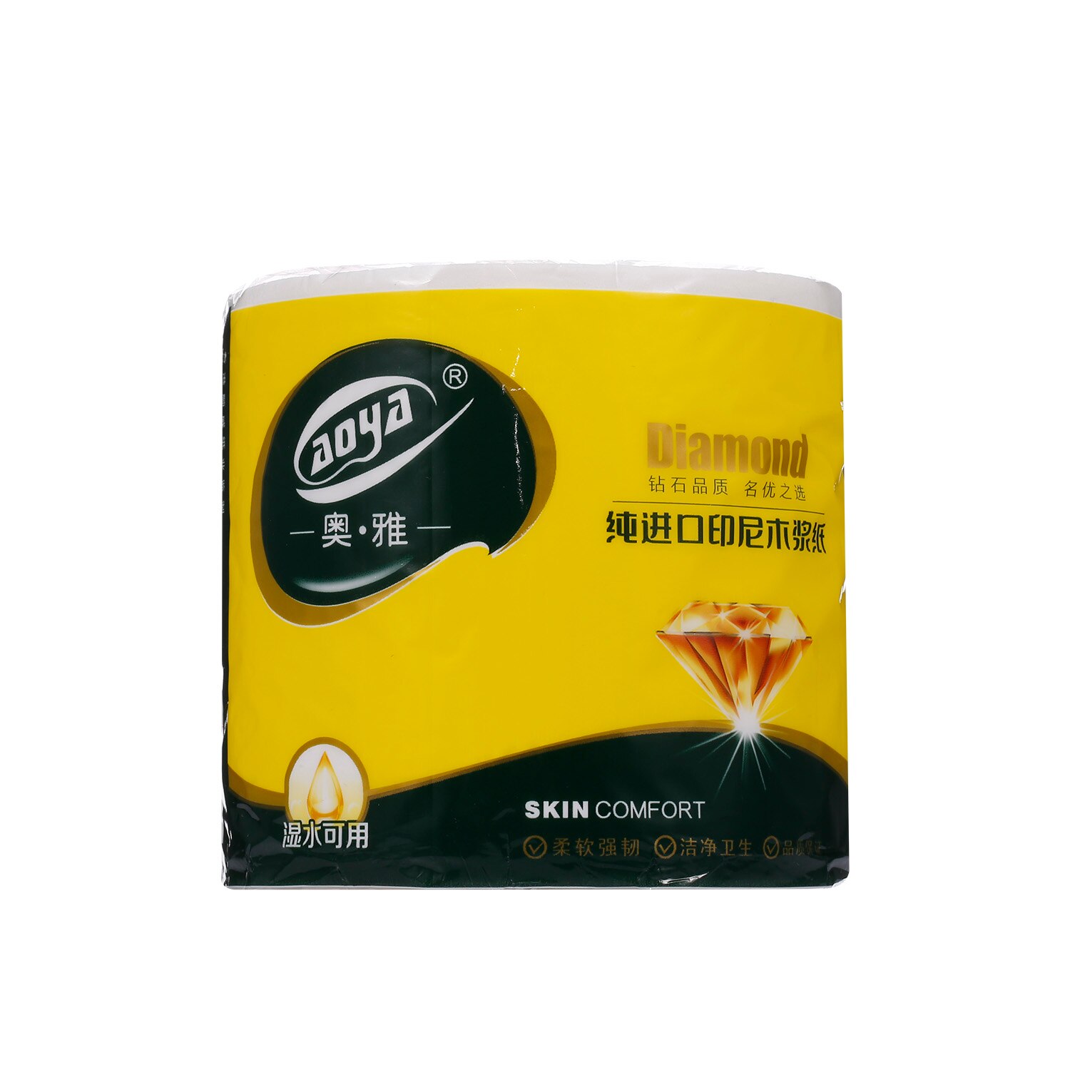 Toilet paper White Indonesia Wood Pulp 4 Layers 10 Pack Eco-Friendly Recycled Paper Home Use Soft