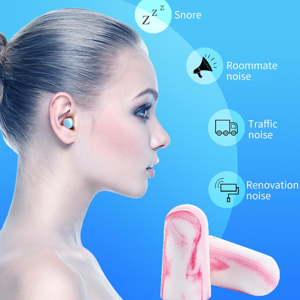 1 Pair Soft Foam Comfort Earplugs Noise Reduction Ear Plugs Hear Safe Protection Earplug for Study Travel Sleeping Ear Plug