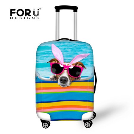 FORUDESIGNS Luggage Cover - Elastic Suitcase Protector - Dustproof Cartoon Print - Fits 18-30 Inch: CA4833L