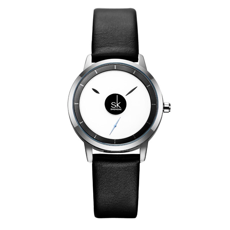 Paar horloge eenvoudig heren- en dameshorloge leren band waterdicht quartz paar formele heren- en dameshorloges: Vrouwelijke blanke