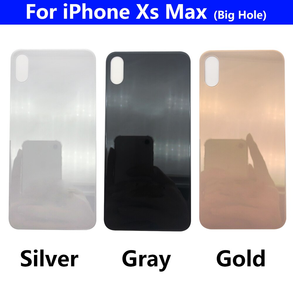 Custodia per Cover posteriore in vetro di ricambio per foro grande per Iphone X XS Max