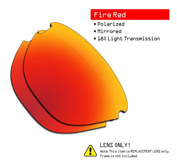 SmartVLT Polarisierte Ersatz Linsen für Oakley Frogskins Lite Sonnenbrille-Mehrere Optionen: Feuer rot-ShieldCoat