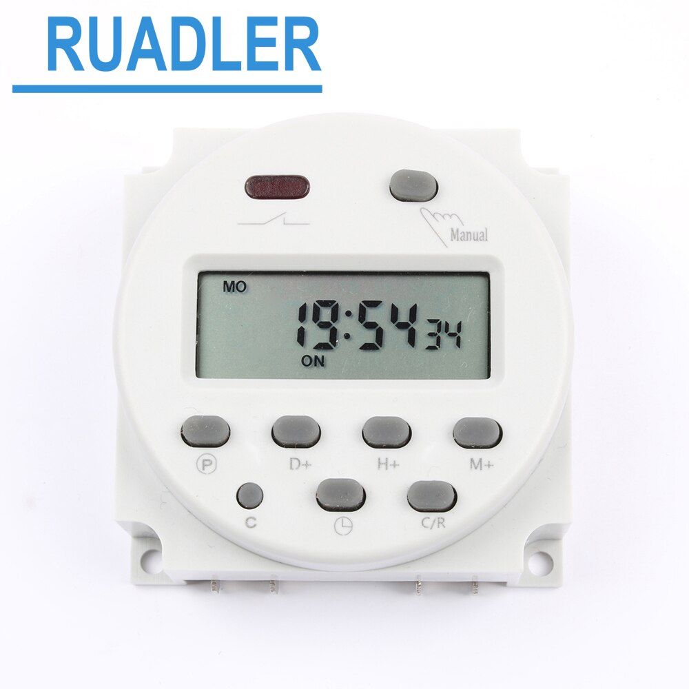 No lock AC DC 12V Round Digital LCD Power Timer We... – Grandado
