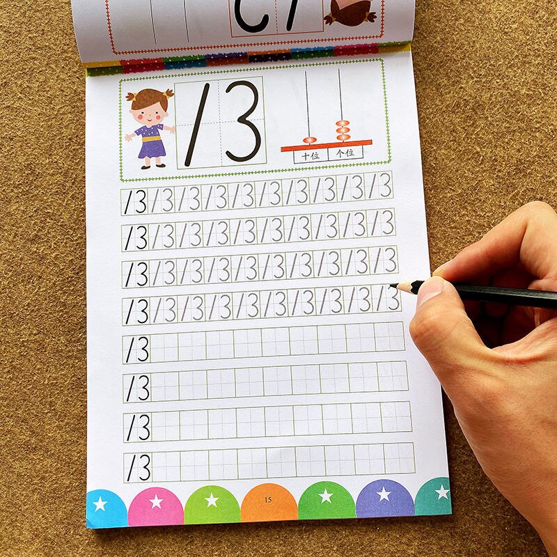 Numerals 0-100 Copybook Stationery Primary School Students BeginnersChildren Learning Numbers 0-100 Handwriting Practice Books