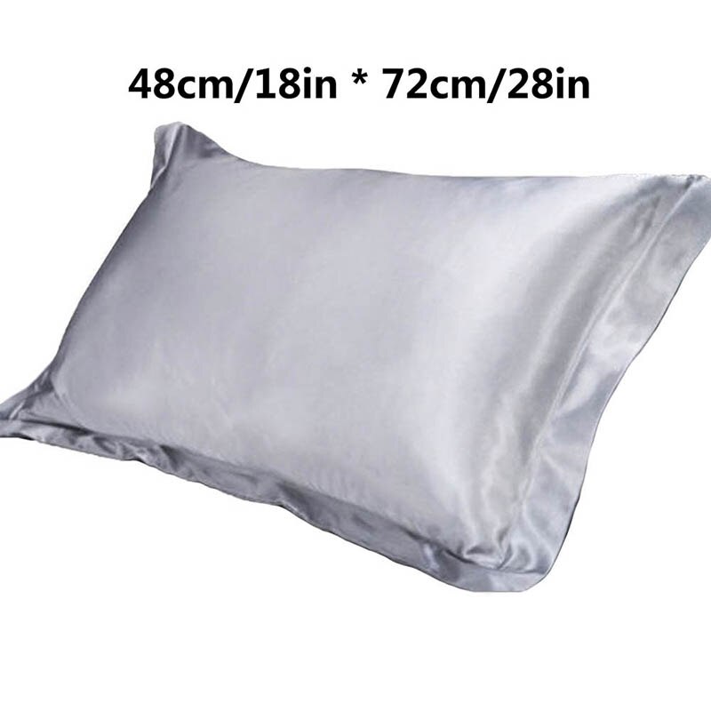 1pc enkla kuddar i ren färg i siden i fyrkantigt format bekvämt för att sova i sovrummet mjuka kuddar 48 cmx 74cm: E
