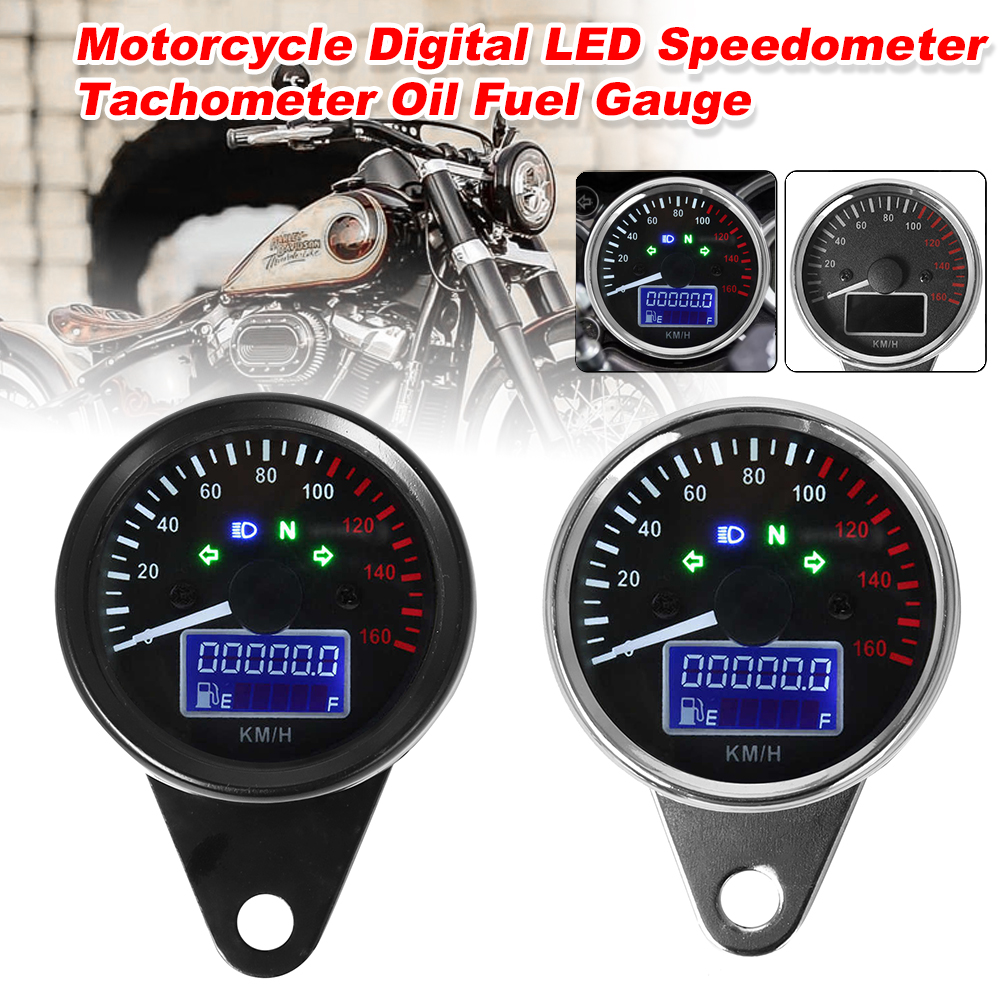 Velocímetro Digital para motocicleta, tacómetro de velocidad, odómetro LED, tacómetro impermeable, indicador Digital Universal