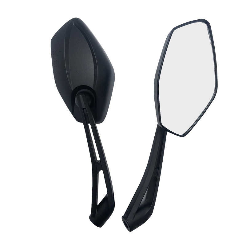 1 par espelho traseiro da motocicleta liga de alumínio abs m8 m10 scooter streetbike vidro branco universal espelho retrovisor acessórios: Default Title