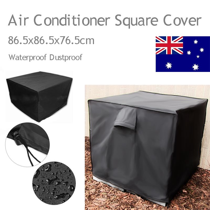 86.5x86.5x76.5cm Vierkante Beschermende Cover Waterdichte Stof Voor 34 Inch Airconditioner Duurzaam AC Cover Anti anti-stof Anti-Sneeuw