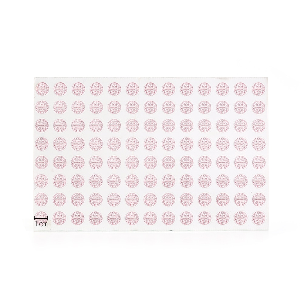 208 stuks garantie sticker veiligheidszegel sticker jaarrond maat 10*10mm rood blauw kleur breekbaar label