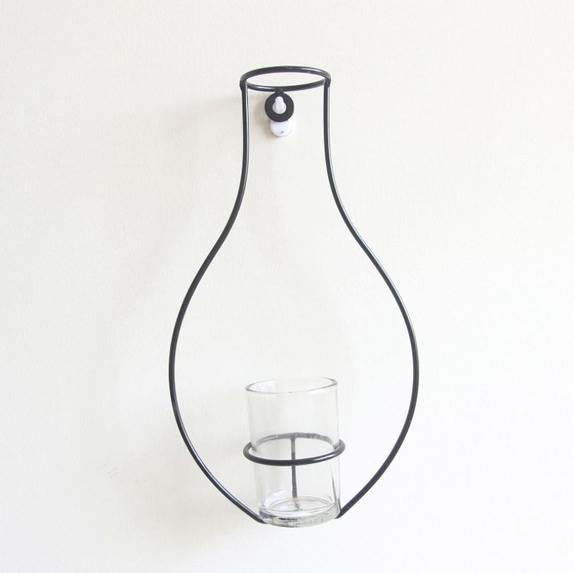 Nordic Style Iron Frame Vase Wall Mount Plant Dried Flower Rack Bottle DIY Shelf Flower Pot Holder Home Storage Rack Display: typeE