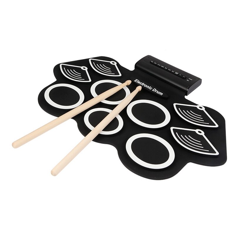 Elektronische Drum Set Voor Kinderen Elektronische Drum Set, Volwassen Beginner Portable Roll Up Electronic Drum Kit, Voor Kids: Default Title