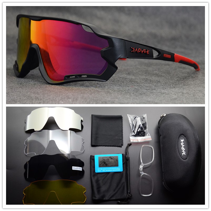 Fietsen Bril Gepolariseerde TR90 5 Lens Outdoor Sport Bril Mtb Racefiets Bril Fietsen Eyewear UV400 Fietsen Zonnebril: KEBR-03