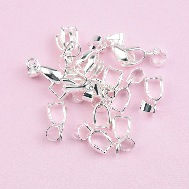 10 stücke 4x15mm Kupfer Anschlüsse Anhänger Umklammert Haken Clips Kautionen kupfer Samen Schnalle Für DIY Handgemachten Schmuck, der 4 farben