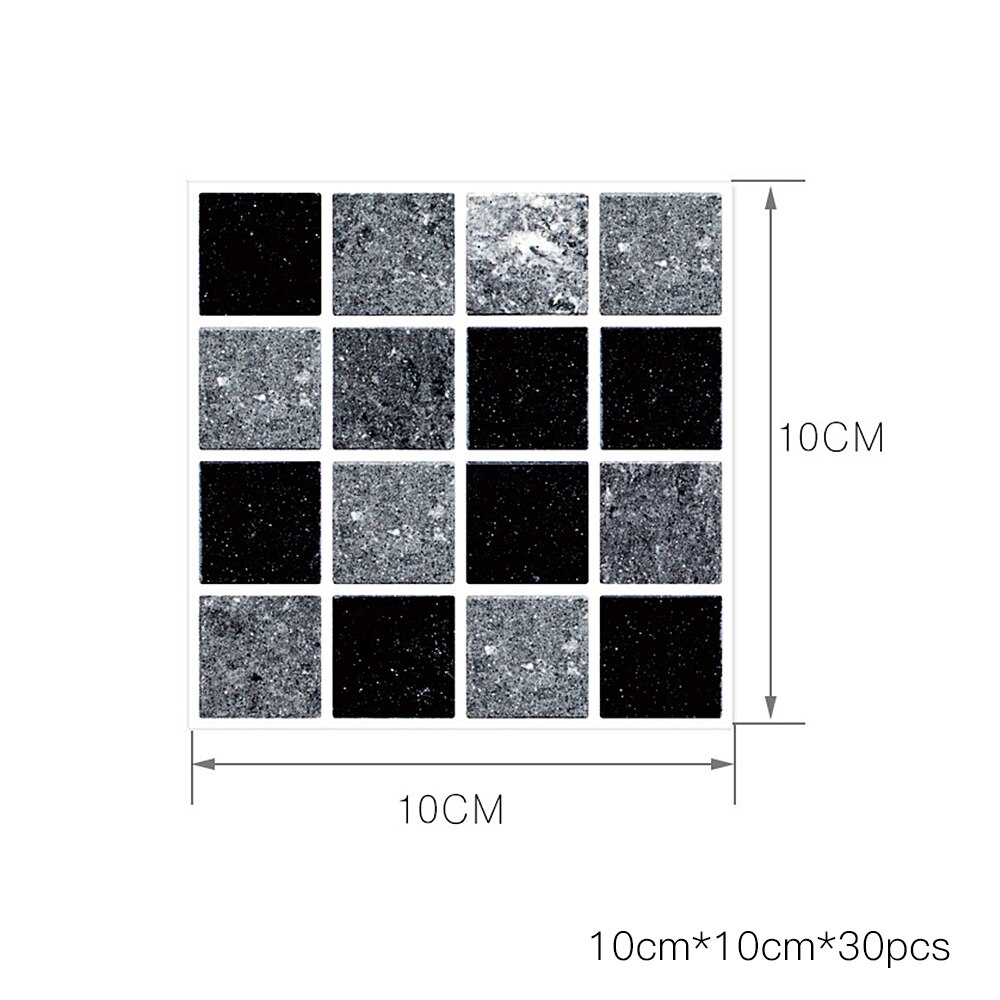 30 pcs Mosaic Self-Adhesive Waterproof DIY Wall Art Home Bedroom Bathroom kitchen Tile Sticker Wall Sticker wallpapers: 08