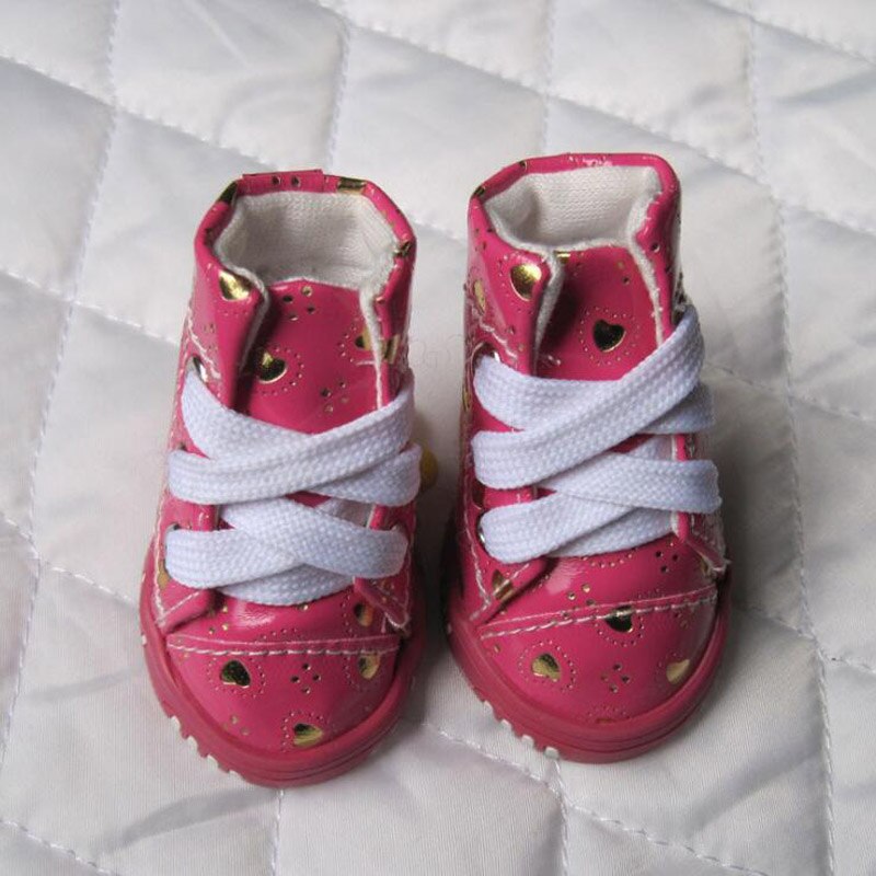Hond Schoenen Leuke Hart Puppy Boot Outdoor Casual Mesh Sneakers Teddy Kleine Honden Schoenen Chihuahua Teddy XS-XL: Pink / XL