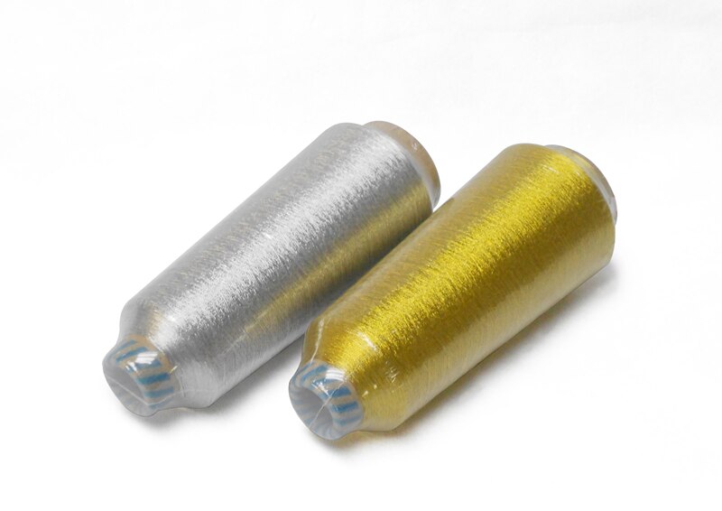 Filamento de fio metálico para bordar, frete grátis, cor ouro e prata 3500m