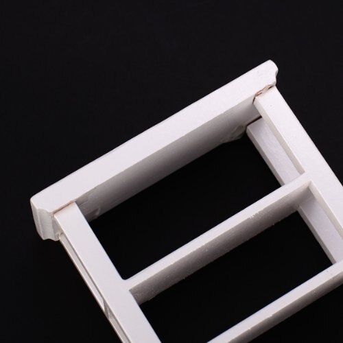 Regal weiss 1:12 poppenhuis miniatuur meubels houten studeerkamer