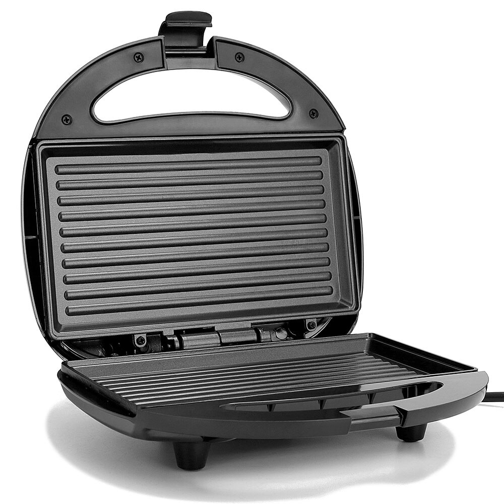 European standard 750W home automatic double heating toaster breakfast sandwich machine: Black