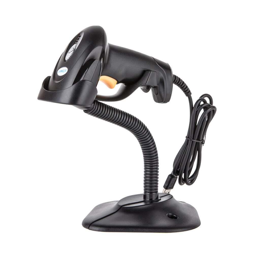 1D Barcode Scanner CCD Sensor Handheld Wired Barcode Scanner with bendable support stand Barcode USB interface Barcode Reader