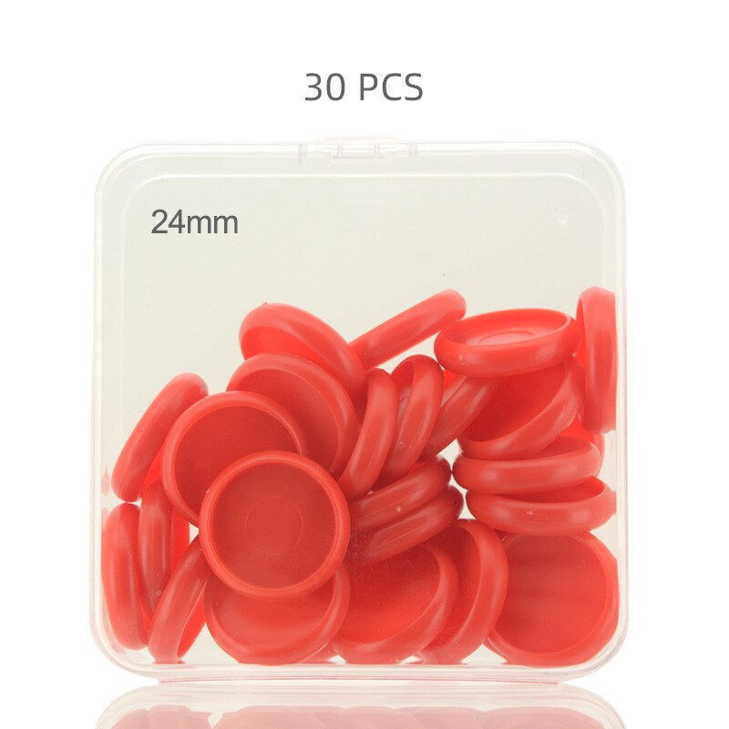 Fromthenon 30/50 st färgglada pärmar ringar svamp hål lös blad planerare ring bindning tillbehör anteckningsbok plast skivspänne: 24mm 30pc röda