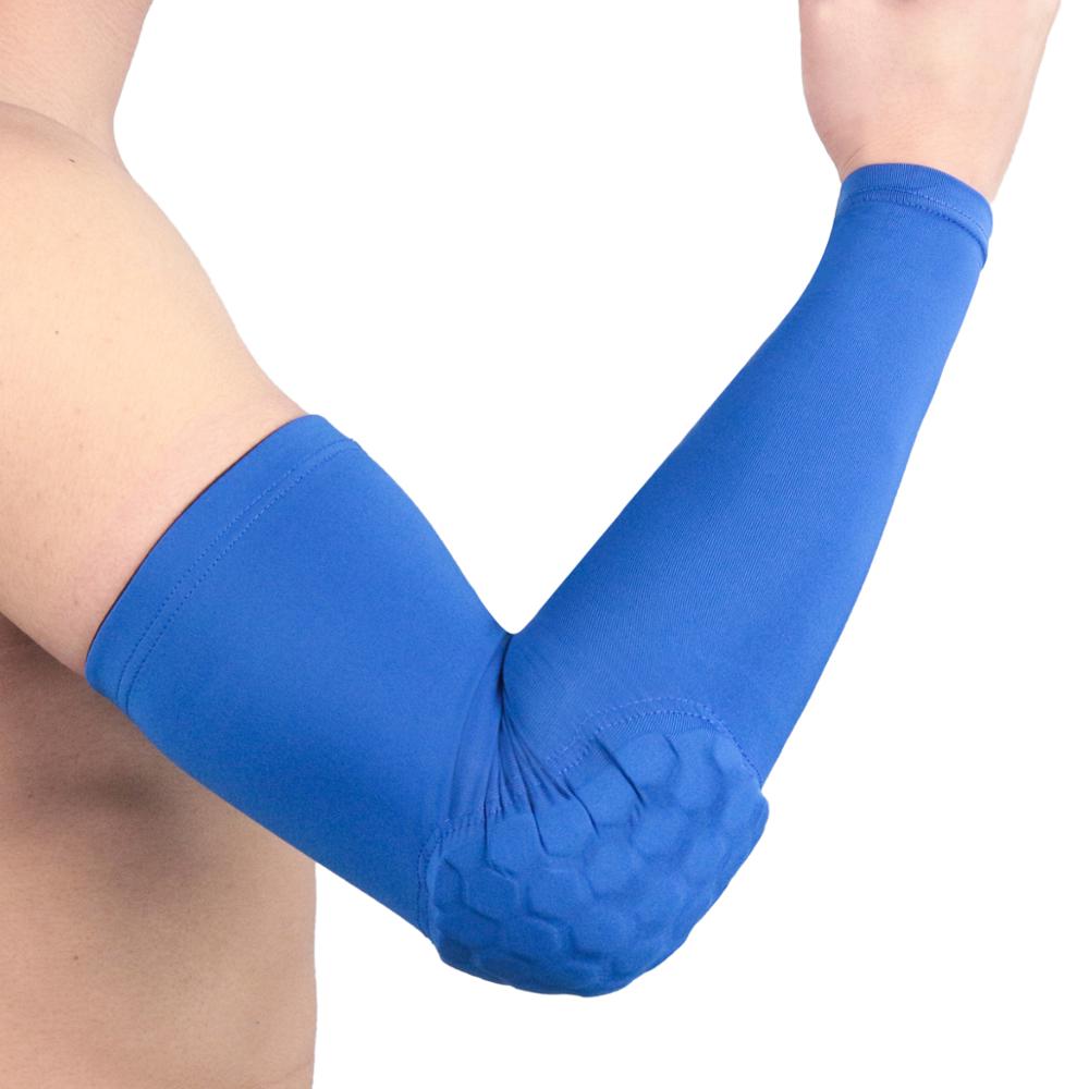 Ochraniacz sportowy Arm Honeycomb antykolizyjna osłona na łokieć koszykówka tenis Badminton: Blue / L