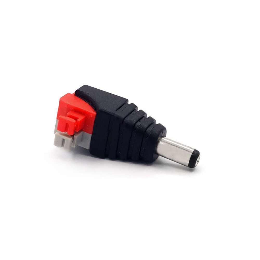 Dc-liitin virtalähde 5.5 x 2.1mm jr52- a jakkipistoke adapteri led-nauha ja elektroniset valot urospuoliset dc-liittimet cctv-kameralle