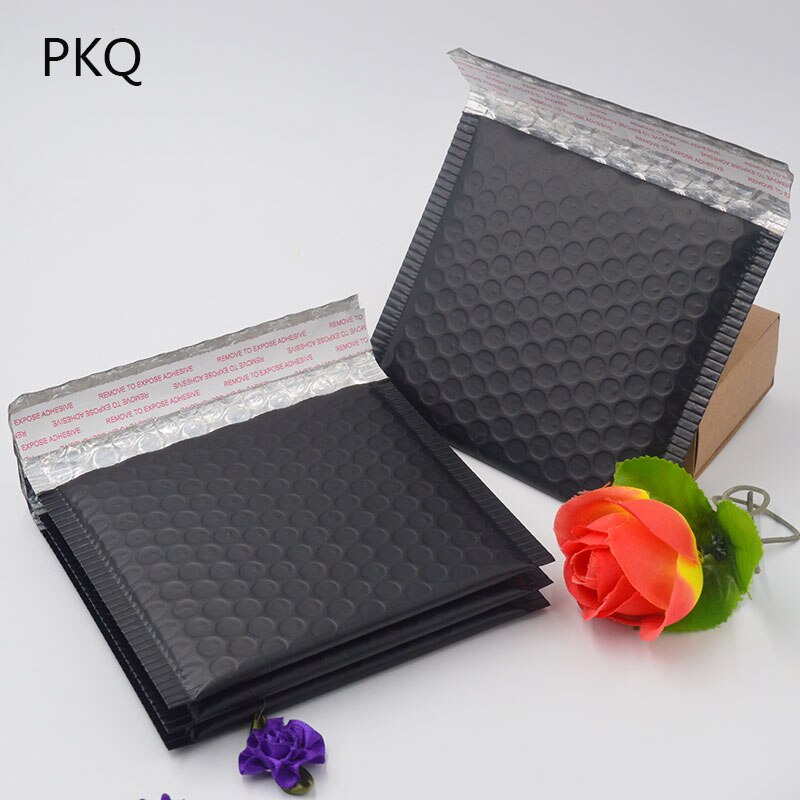 Aluminum Foil Bubble Mailers Padded Envelopes 15*13cm Small Self Seal Mailing Bag Envelope Envelopes: Matte black