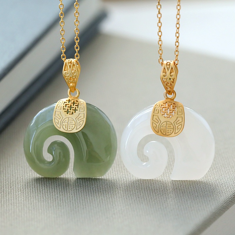 Pendentif éléphant en Jade Hetian blanc Vintage, chaîne plaquée or 18 carats, collier ras du cou en acier inoxydable et saphir, bijoux pour femmes