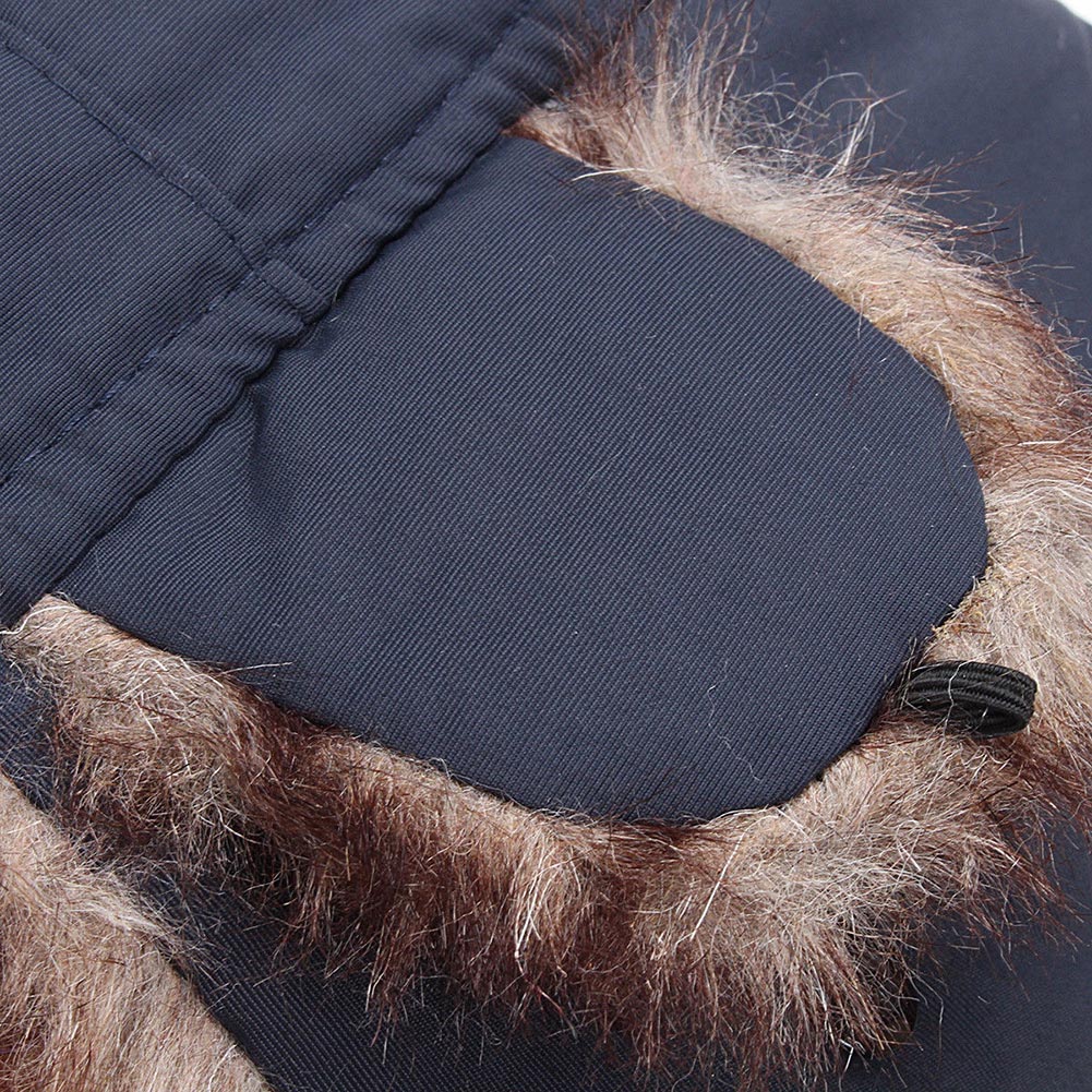 Unisex mænd kvinder russisk hat trapper bomber varm trooper øreklapper vinter ski hat solid fluffy imiteret pels kasket hovedbeklædning motorhjelm