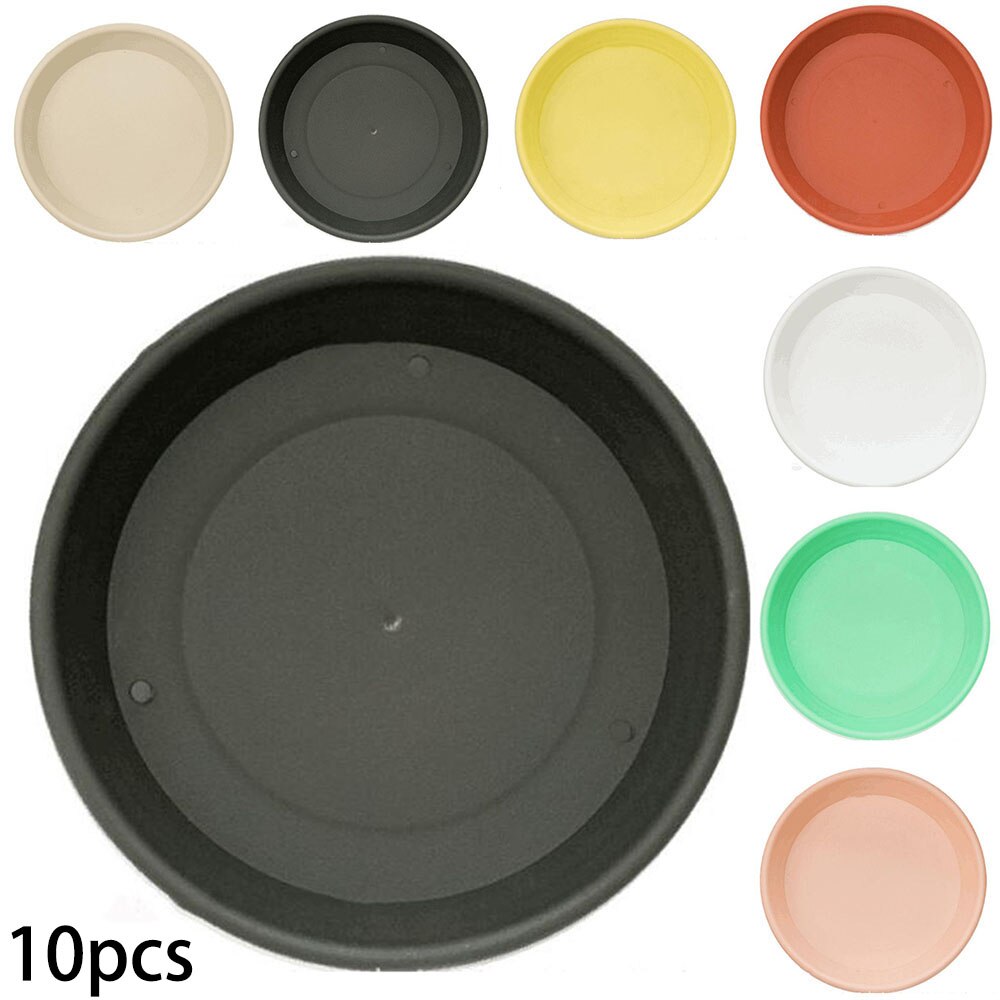 10Pcs Hydroponic Round Plant Pot Saucer Dish Water Drip Tray Drain Flower Base