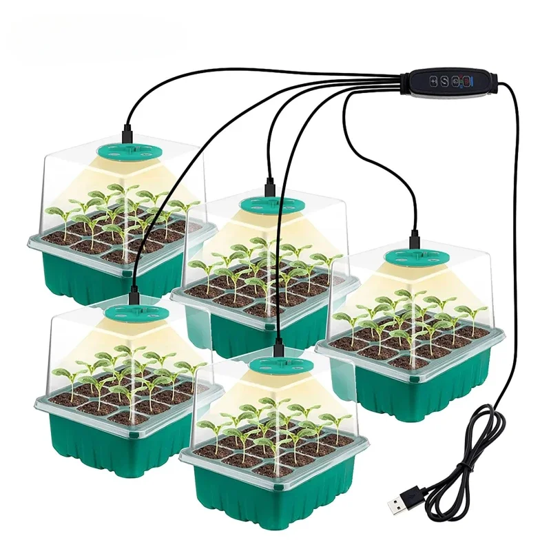 Lampes de culture LED à spectre complet plateaux de démarrage de graines lampes de culture de serre pour la germination des plantes d'intérieur contrôle Intelligent
