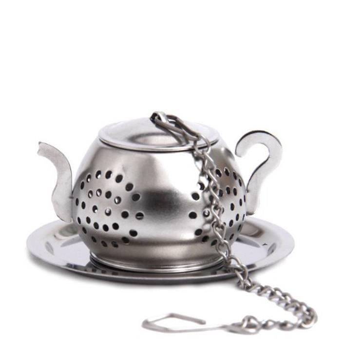 Tetillbehör teboll i rostfritt stål tekanna form teinfuser krydda blomma tesil örtfilter kök