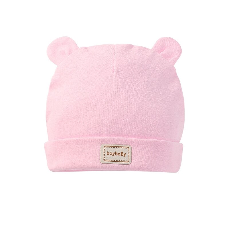3 Kleur Eslatic Hoofddoek Dubbele Laag Katoenen Baby Caps & Hoeden Met Slabbers Set Roze Geel En Hemelsblauw voor Pasgeboren Baby Hoed: 01-P