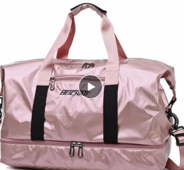 Travel bag Korean Hand Luggage Portable Long-distance Short-Distance Large-capacity Multifunctional Travel Bag: Pink
