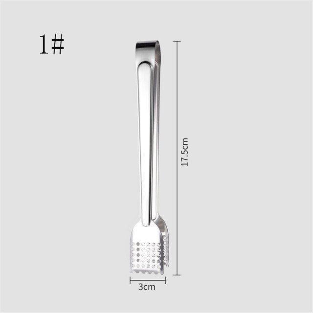 Style Stainless Steel Food Tongs Buffet Cooking Tool Anti Heat Bread Clip Pastry Barbecue Clamp Kitchen Utensils: 1