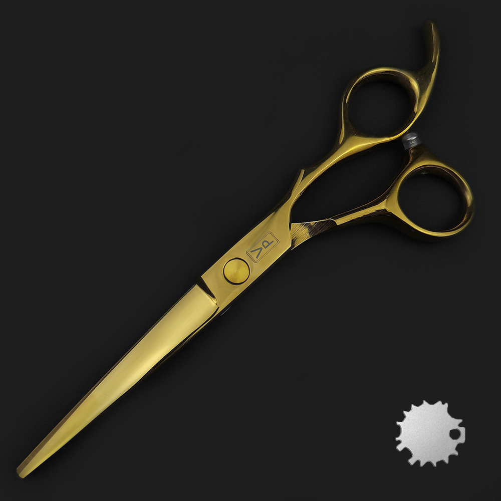 Tijeras profesionales de peluquería, 6 pulgadas, JP 440C, barbería, salón de belleza, conjunto dorado: Cutting Scissors